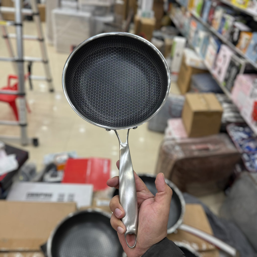Laser Coated Honeycomb SS Frypan