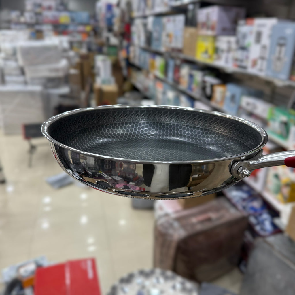 Laser Coated Honeycomb SS Frypan