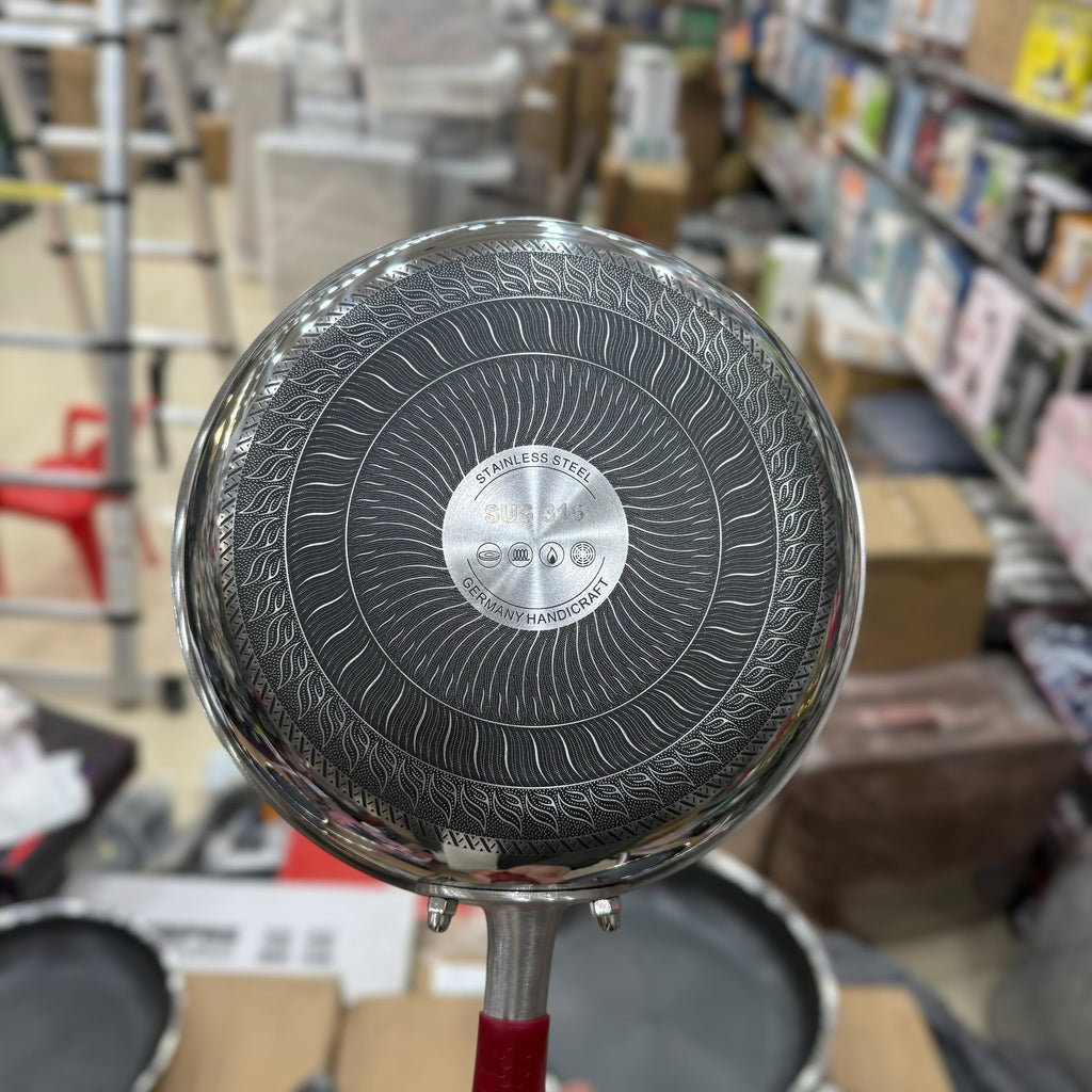 Laser Coated Honeycomb SS Frypan